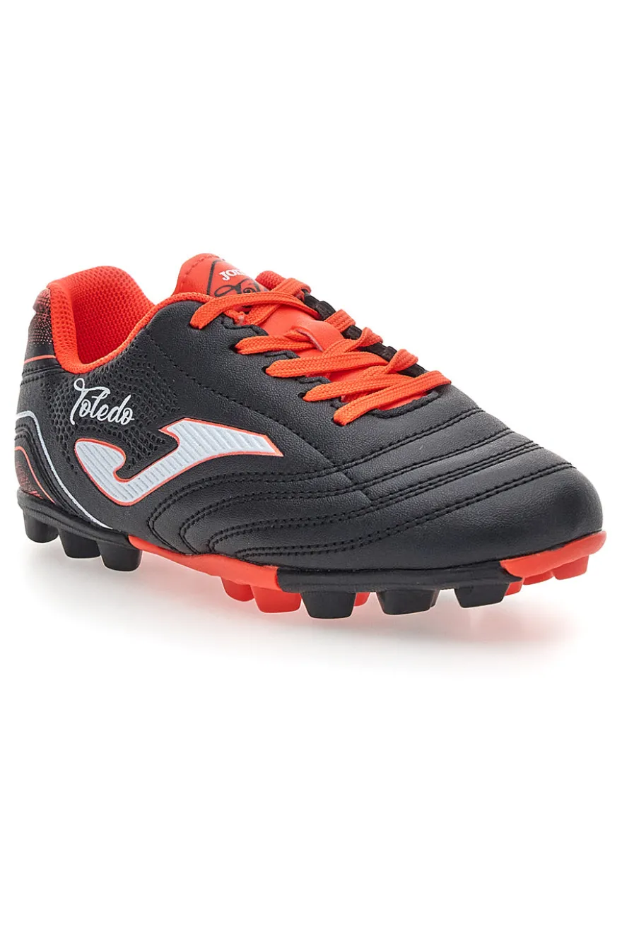 Schwarz und Koralle fluo Fußballschuhe mit Nieten Joma TOJS2601HG