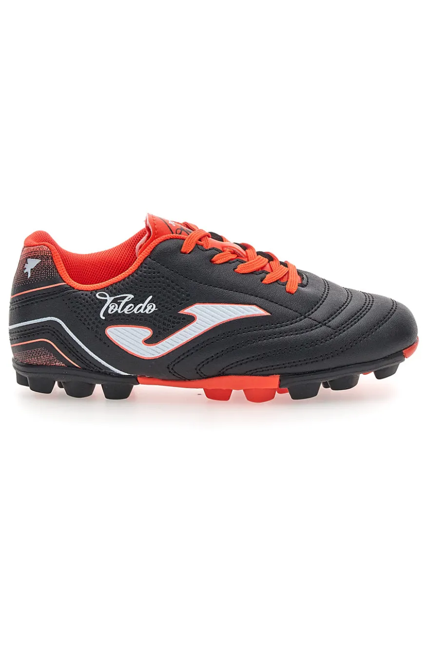Schwarz und Koralle fluo Fußballschuhe mit Nieten Joma TOJS2601HG