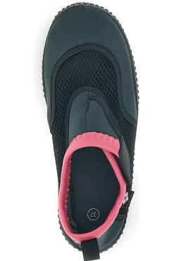 Schwarz und rosa Arena Wasserschuhe mit verstellbarem Verschluss