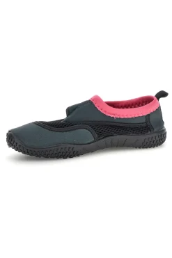 Schwarz und rosa Arena Wasserschuhe mit verstellbarem Verschluss
