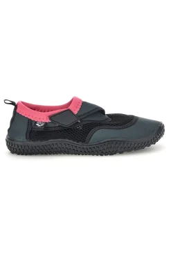 Schwarz und rosa Arena Wasserschuhe mit verstellbarem Verschluss
