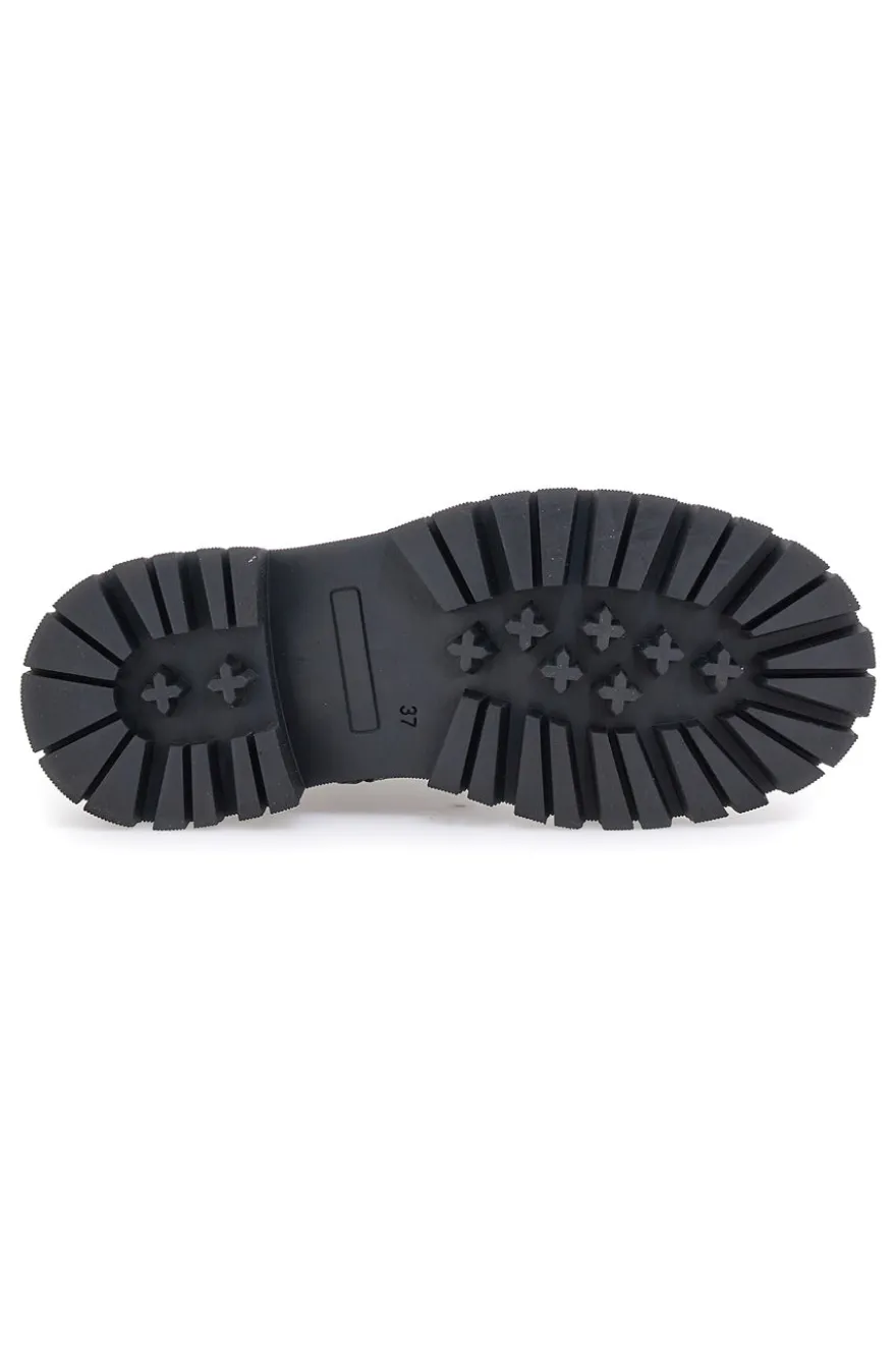 Schwarze Amphibien aus echtem Leder Black Shoot 20605