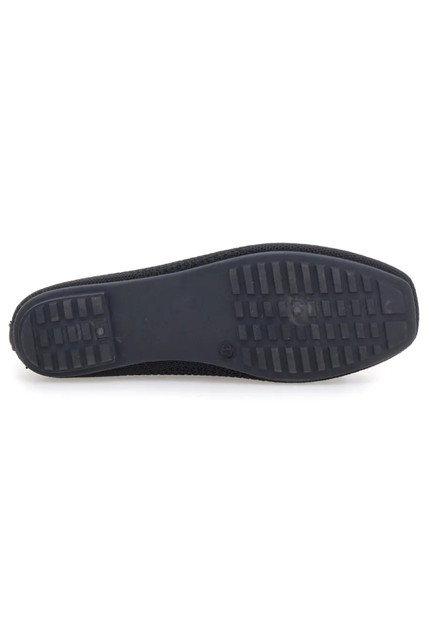 Schwarze Ballerinas aus Stoff mit weicher Innensohle The First PRE3