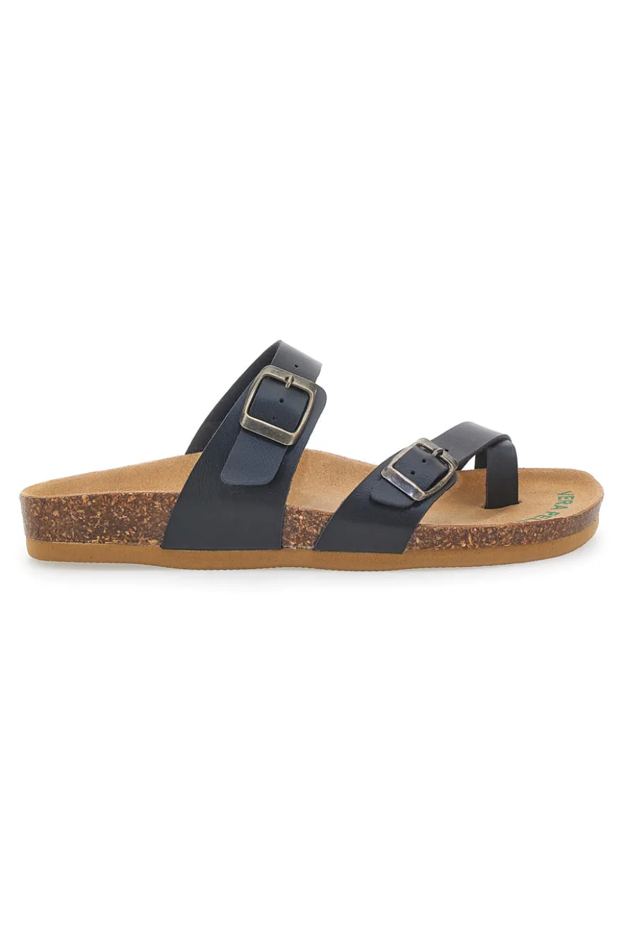 Schwarze Bio Up Flip Flops Hausschuhe 26410