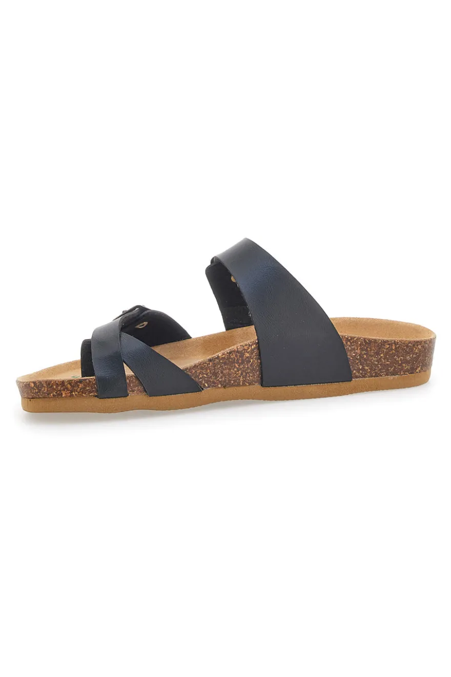 Schwarze Bio Up Flip Flops Hausschuhe 26410