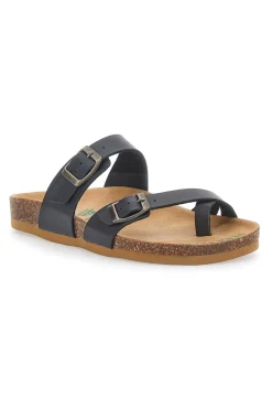 Schwarze Bio Up Flip Flops Hausschuhe 26410