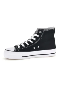 Schwarze Canvas Schnürschuhe 2t2l 8012
