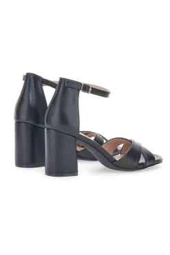 Schwarze First Lady-Sandalen mit Absatz 410
