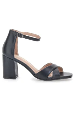 Schwarze First Lady-Sandalen mit Absatz 410