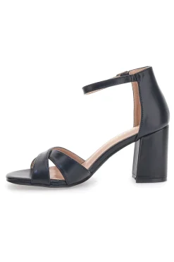 Schwarze First Lady-Sandalen mit Absatz 410