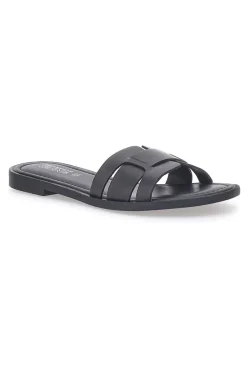 Schwarze flache Hausschuhe aus echtem Leder PITTARELLO SUN A6410104