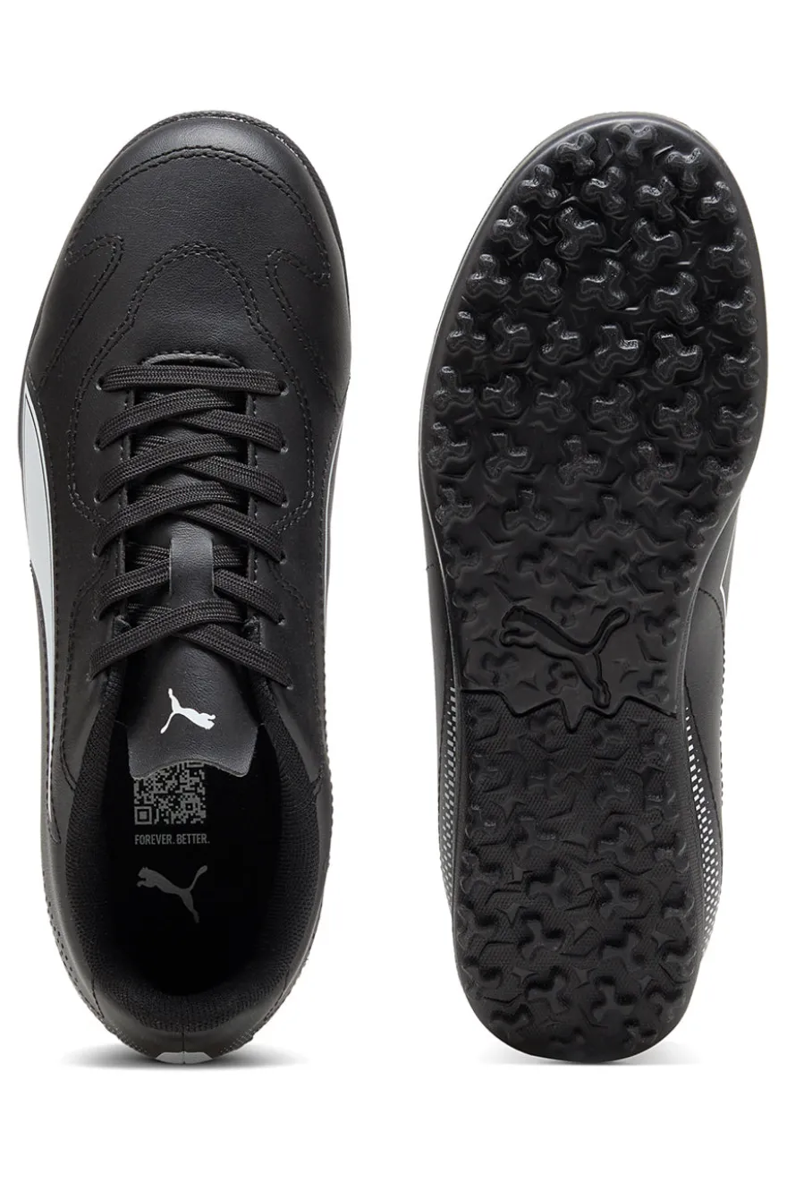 Schwarze Fußballschuhe mit Puma Vitoria II TT Turf-Sohle für Kinder