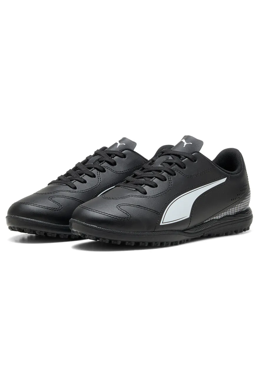 Schwarze Fußballschuhe mit Puma Vitoria II TT Turf-Sohle für Kinder