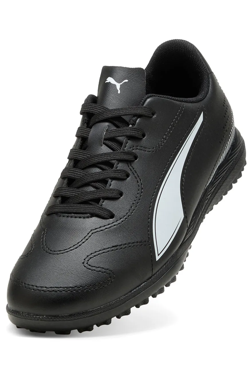 Schwarze Fußballschuhe mit Puma Vitoria II TT Turf-Sohle für Kinder