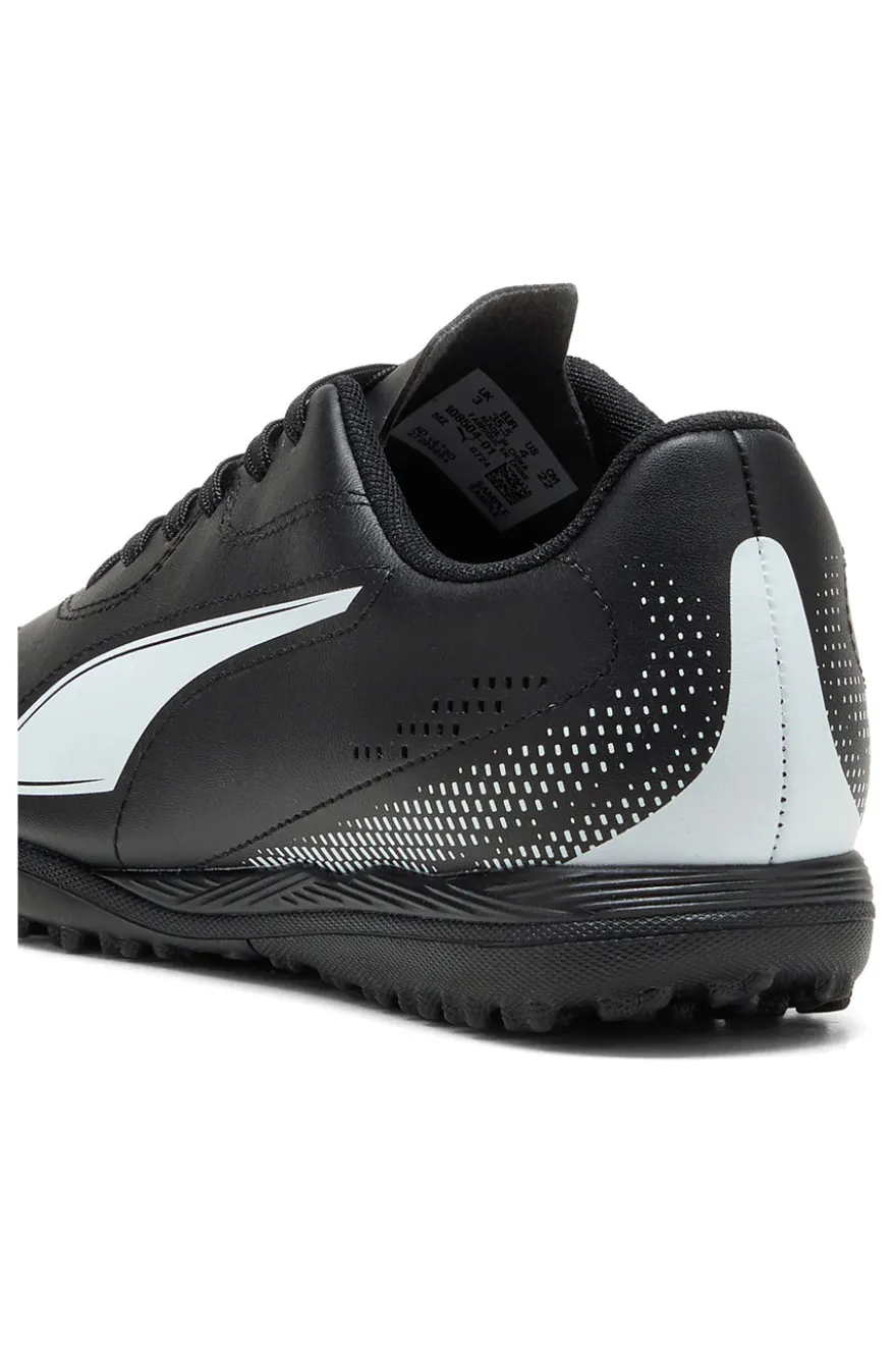 Schwarze Fußballschuhe mit Puma Vitoria II TT Turf-Sohle für Kinder