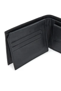 Schwarze Geldbörse aus echtem Leder Jaguar PF830-1