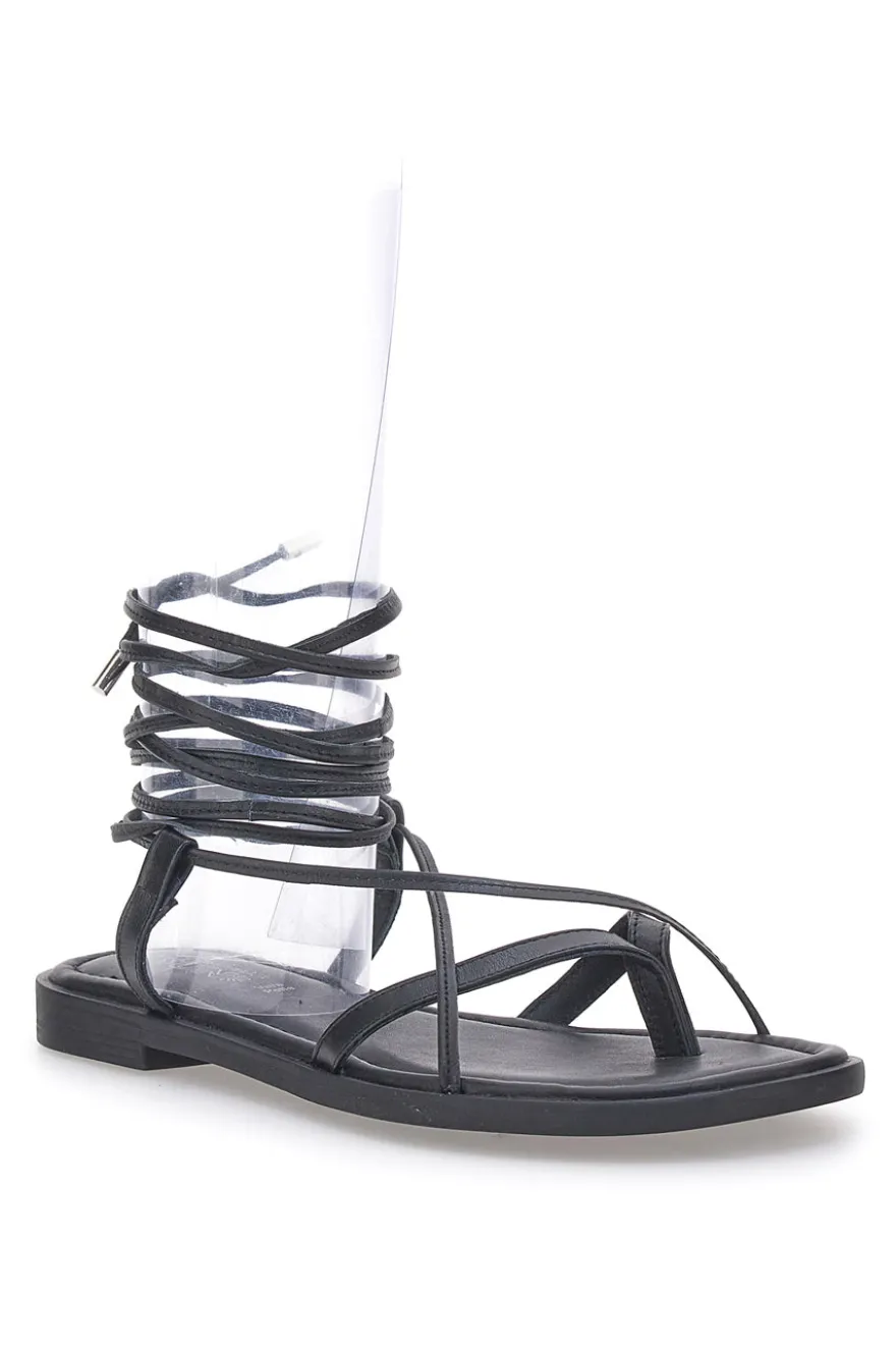 Schwarze Gladiator-Sandalen mit Flip-Flops PITTARELLO SUN A6700101