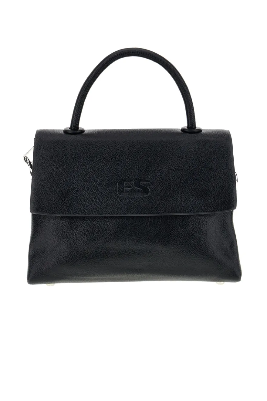Schwarze Handtasche mit Schulterriemen Emma spagnesi PU8901