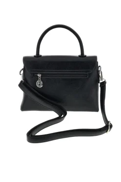 Schwarze Handtasche mit Schulterriemen Emma spagnesi PU8901