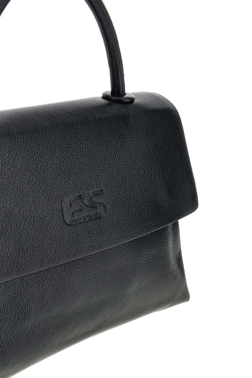 Schwarze Handtasche mit Schulterriemen Emma spagnesi PU8901