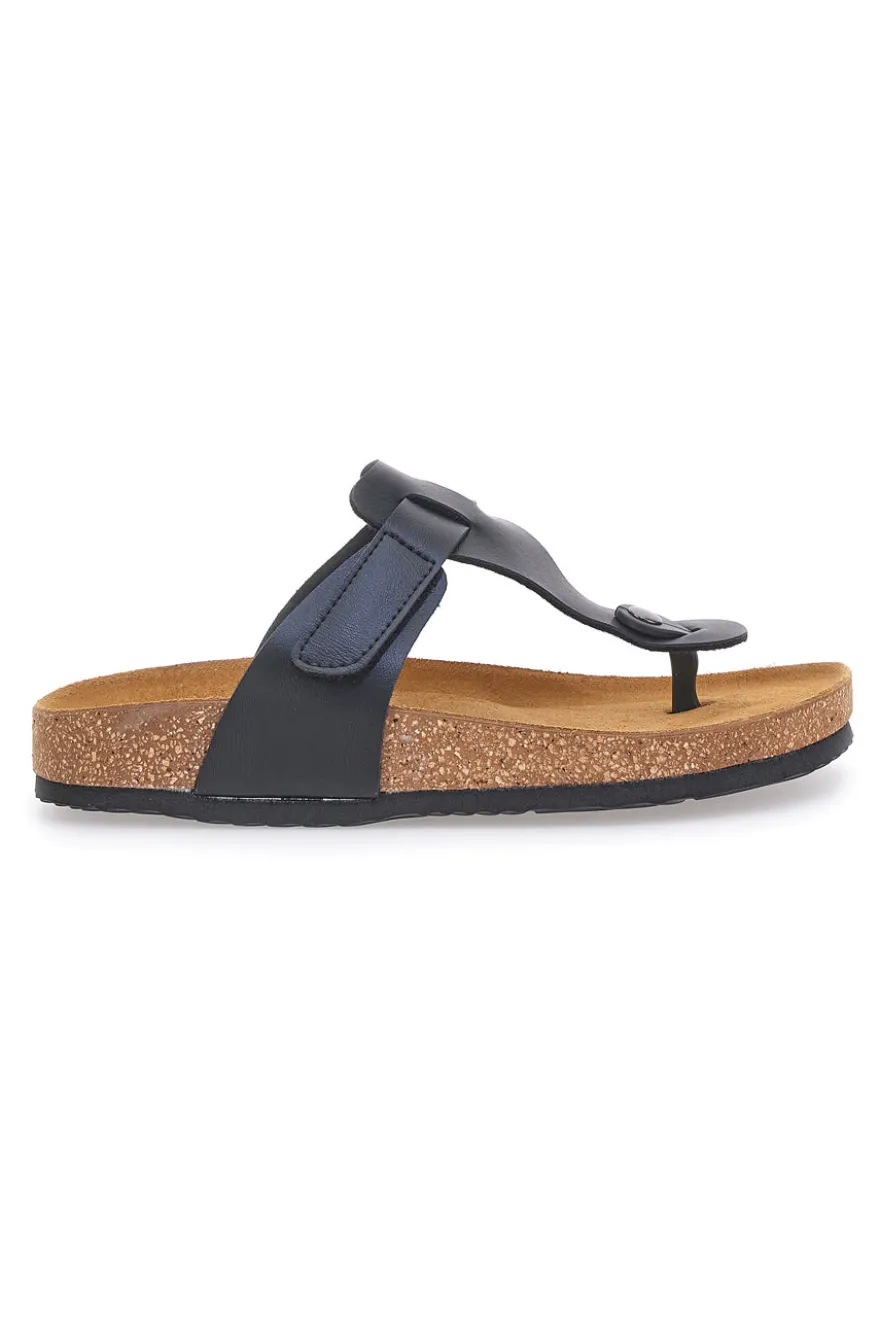 Schwarze Hausschuhe Flip Flops mit vorgeformter Innensohle Superga S31C370