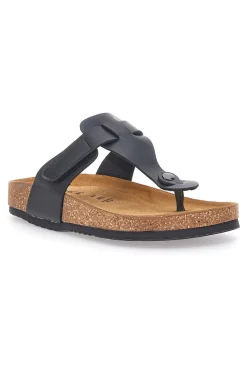 Schwarze Hausschuhe Flip Flops mit vorgeformter Innensohle Superga S31C370