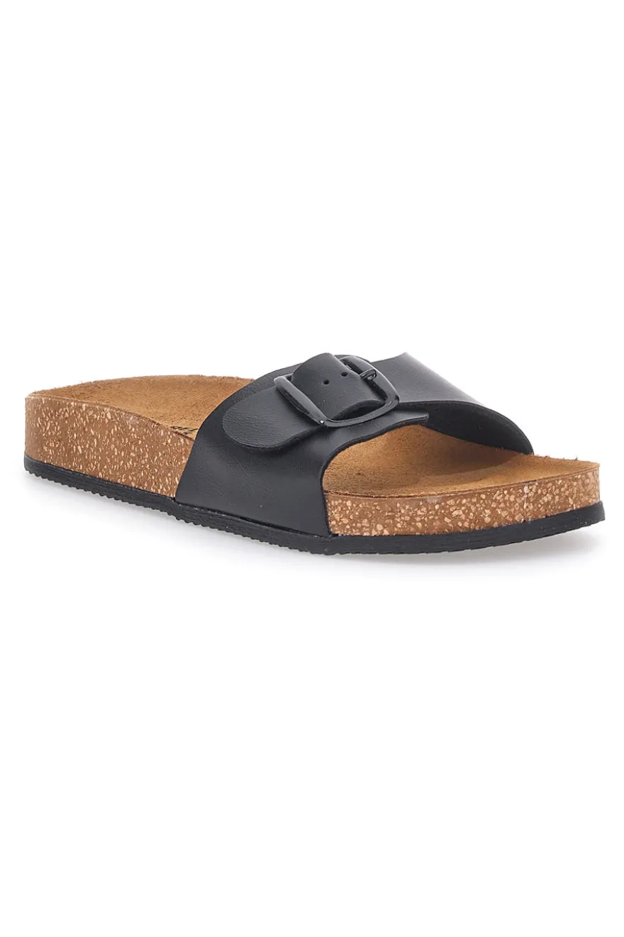 Schwarze Hausschuhe mit Band, hergestellt in Italien PITTARELLO TIERRA 335A21030SR
