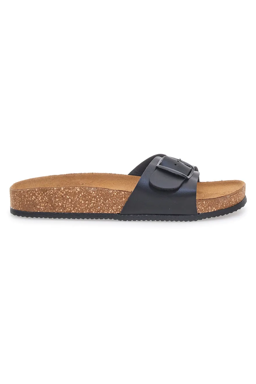 Schwarze Hausschuhe mit Band, hergestellt in Italien PITTARELLO TIERRA 335A21030SR