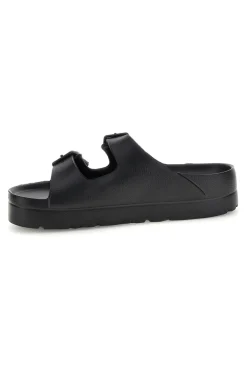 Schwarze Hausschuhe mit doppelter Schnalle Everlast EV125WS