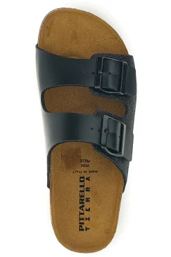 Schwarze Hausschuhe mit Glitzer Pittarello Tierra 335A20630SR