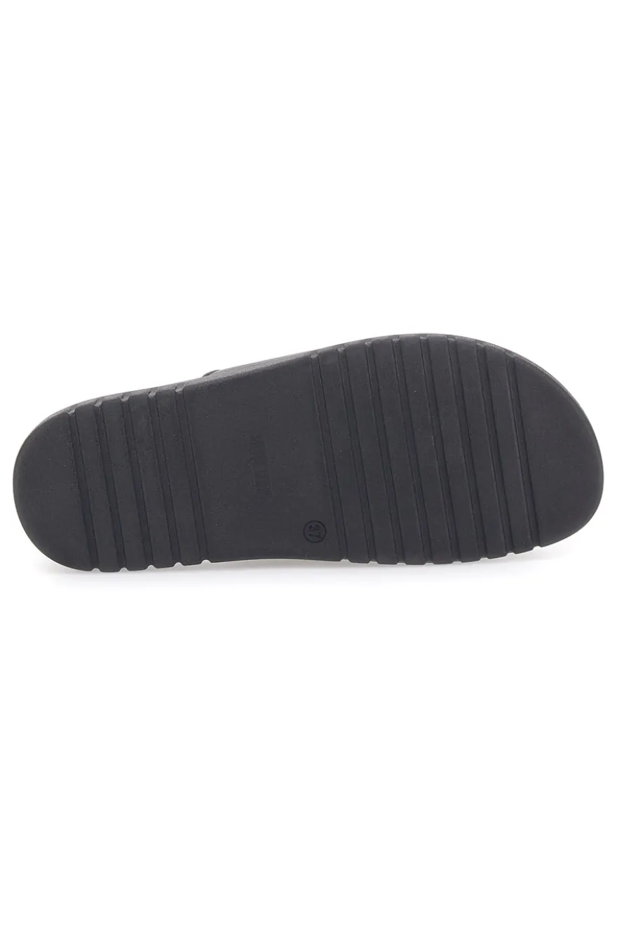 Schwarze Hausschuhe mit hoher Sohle und breitem Band Pittarello Love 32441926