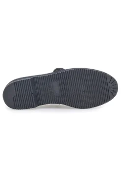Schwarze Hausschuhe mit Klettverschluss Terry 20