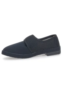 Schwarze Hausschuhe mit Klettverschluss Terry 20