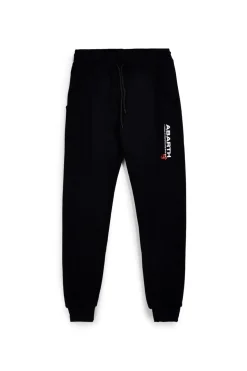 Schwarze Jogginghose mit Kordelzug und Logo Abarth AH001PA