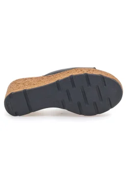 Schwarze Keilpantoffeln mit Korkeffekt PITTARELLO 27623002