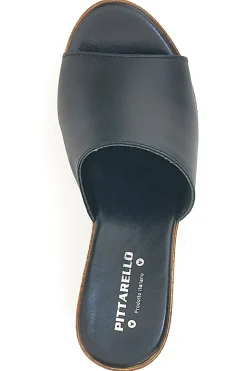 Schwarze Keilpantoffeln mit Lederband PITTARELLO 28004525
