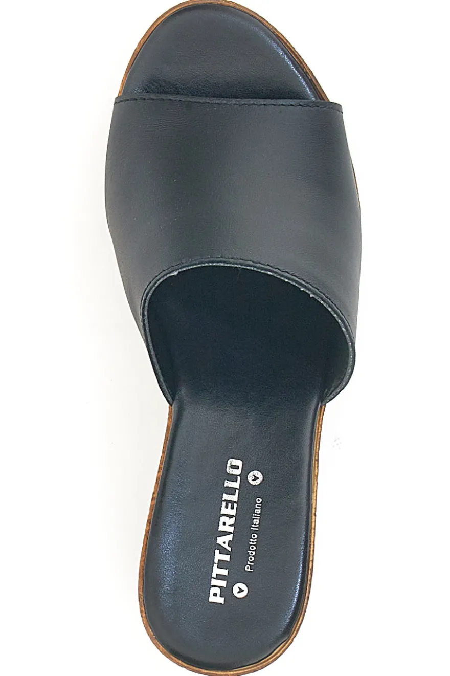 Schwarze Keilpantoffeln mit Lederband PITTARELLO 28004525