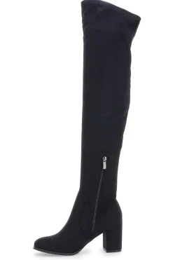 Schwarze kniehohe Stiefel LE HAVRE PARIS 1243