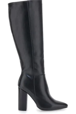 Schwarze kniehohe Stiefel mit hohem Absatz THE FIRST 500
