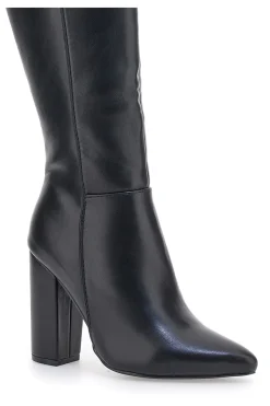 Schwarze kniehohe Stiefel mit hohem Absatz THE FIRST 500