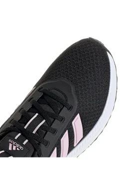 Schwarze Laufschuhe mit rosa Streifen aus atmungsaktivem Mesh Adidas X_PLRPATH