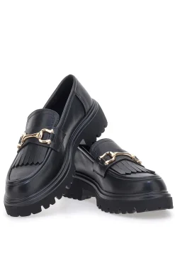 Schwarze Loafers mit Fransen PITTARELLO CAPSULE 24179007