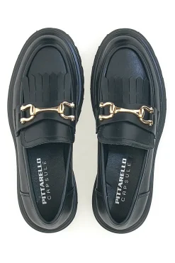 Schwarze Loafers mit Fransen PITTARELLO CAPSULE 24179007