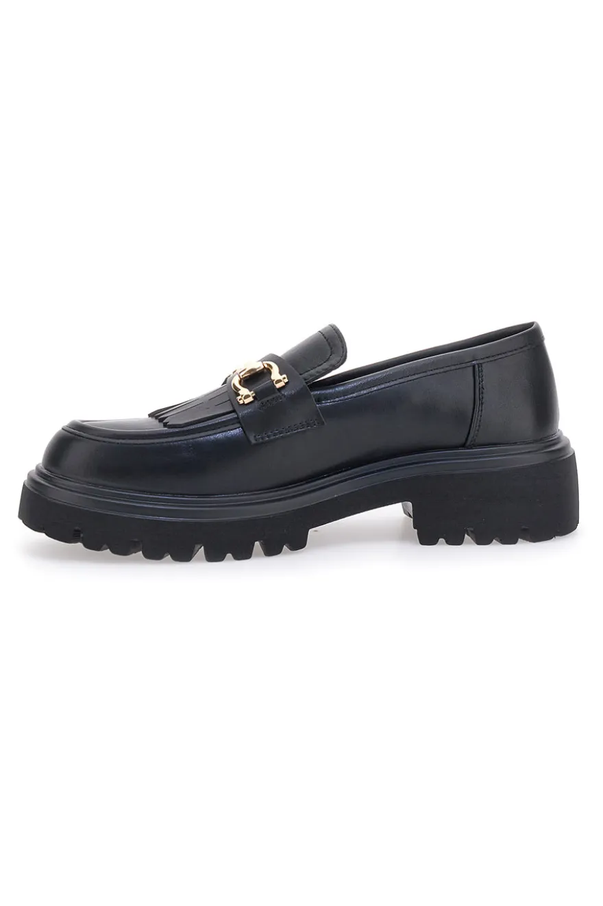 Schwarze Loafers mit Fransen PITTARELLO CAPSULE 24179007