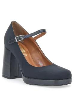Schwarze Mary Jane-Pumps aus Pittarello Love 3337-Mikrofaser