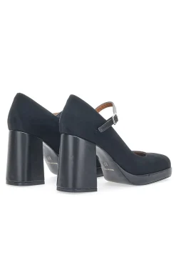 Schwarze Mary Jane-Pumps aus Pittarello Love 3337-Mikrofaser