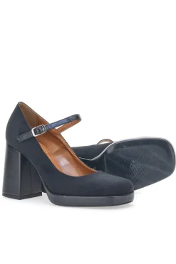 Schwarze Mary Jane-Pumps aus Pittarello Love 3337-Mikrofaser