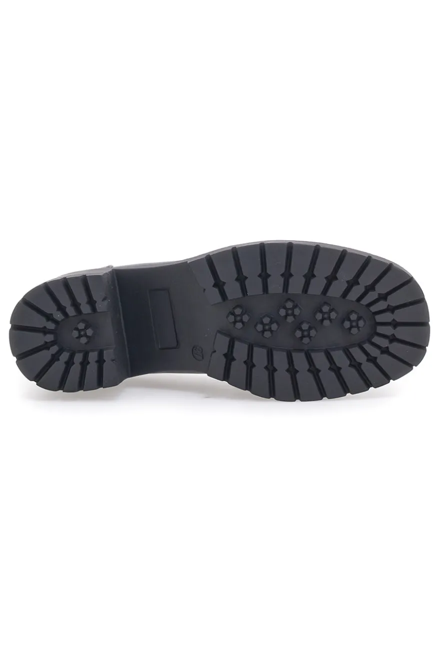 Schwarze Mokassins mit Absatz Energy 132