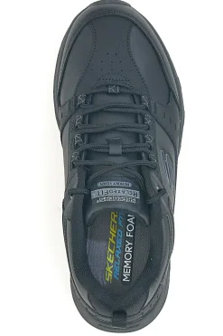 Schwarze Outdoor-Schuhe aus Leder mit Memory Foam Skechers Oak Canyon Redwick
