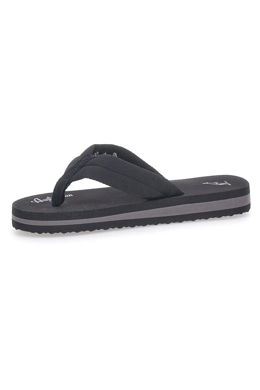 Schwarze Pantoffeln mit Stoffriemen Australian AU24W409